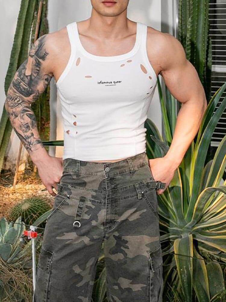 Men's American Style Ripped Slim Sports Vest - Triniful