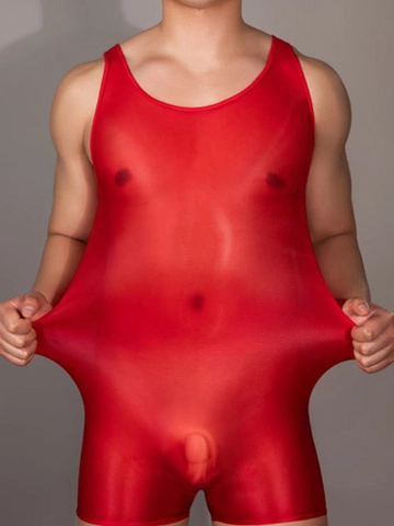 Men's Sexy Thin Transparent Bodysuits