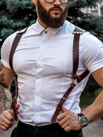 Men's Leather Restraint Harness Strap