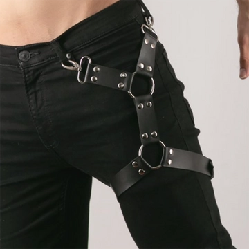 Leather Thigh Leg Garters Belt Harness Punk Body Cage