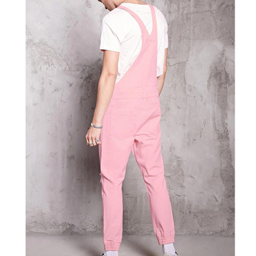 Pink Mens Overalls Jumpsuit