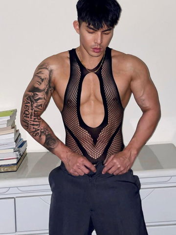 Black Sexy Spandex Bodysuit